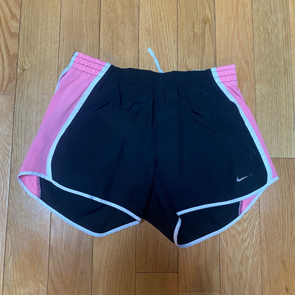 Nike Black and Pink Running Shorts
